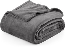 Utopia Bedding Cool Grey Fleece Blanket King Size Lightweight Fuzzy Soft...