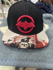 Batman Arkham Knight Snapback Hat Cap Black DC Comics Logo Preowned Good