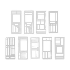 9 Pieces Journal Stencil DIY Drawing Templates Hollowed Multifunction DIY Crafts
