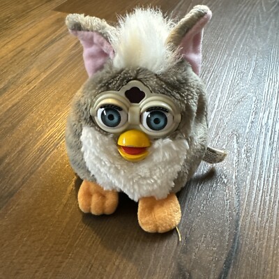 Vintage 1999 Furby Buddies ''Hug Me '' Plush Bean Bag Tiger Electronic Animal PB1