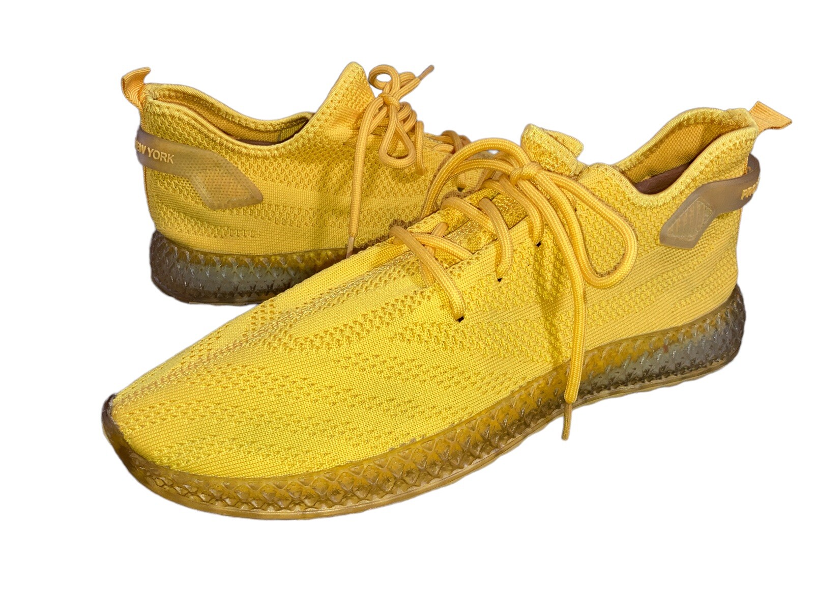 Scarpe da allenamento gialle Pony Product of New York Athletic da uomo taglia 11 USA