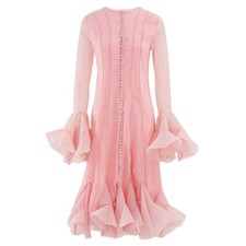 French Style Elegant Flower Skirt Women's Spring New Flared Sleeves Mesh Dress