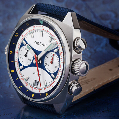 カメオ18K✩︎pt900 Okeah Poljot Chronograph 3133 Okean Military Russian Watch Ocean
