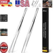 Set of 2 Dishwasher Safe 12-Inch Cooking Tweezers - Perfect for Grilling and BBQ
