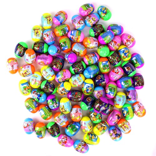 Assorted 80 Count Bulk Prefilled Easter Eggs with Candy Assorted Colors & Cha...