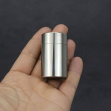 EDC 304 Stainless Steel Waterproof Pill Case Capsule Seal Container Storage Box