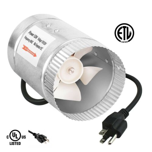 Soffiatore aria scarico ventilazione booster condotto in linea iPower 4" 6" 8" pollici - Foto 5 di 12