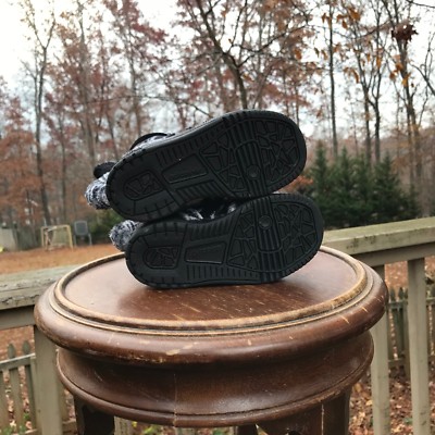 BABY SIZE 7K Adidas Jeremy Scott ZEBRA Black White Fur Tails