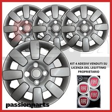COPRICERCHI 13" R13 FIAT PANDA 03 LOGO ROSSO COPPE RUOTA COPRIRUOTA SET 4 PZ 