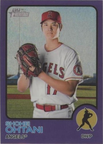 2022 Topps Heritage Hot Box Chrome Purple Refractor Shohei Ohtani SGC 9 MT