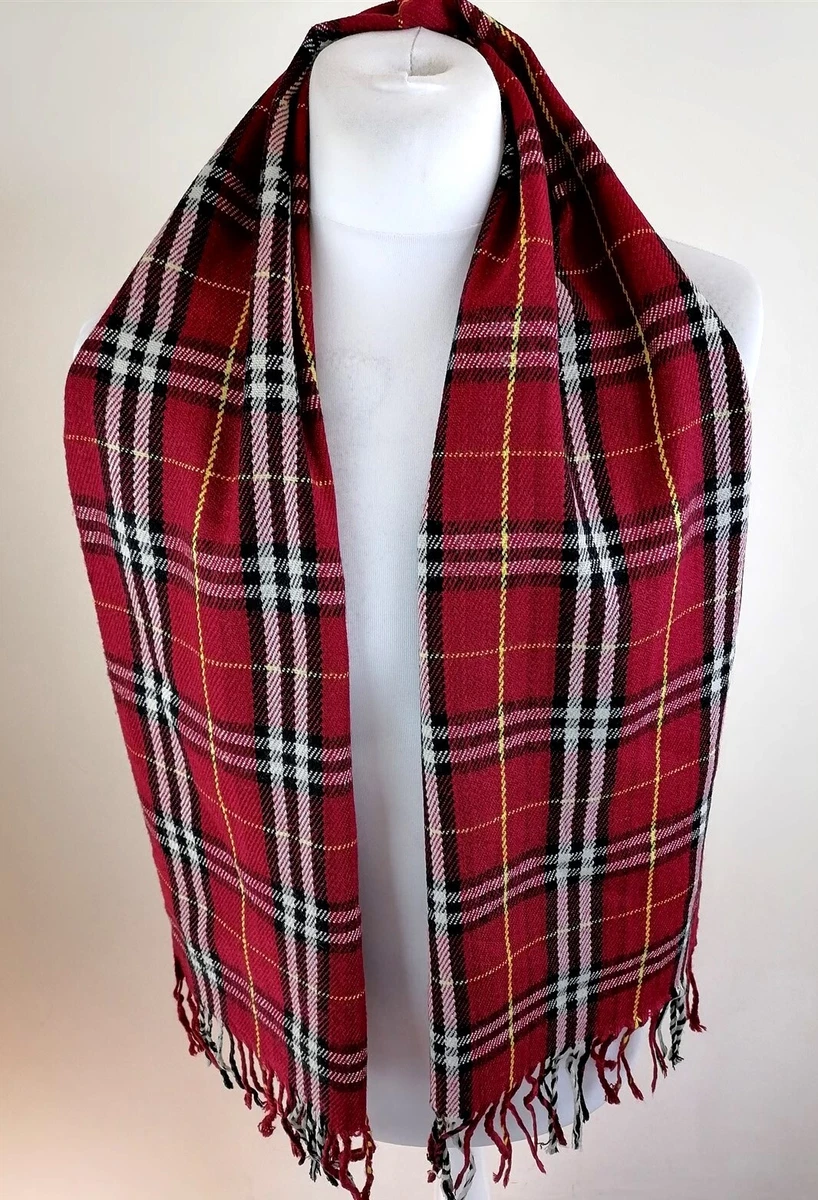 Burberry scarf cheap mens red
