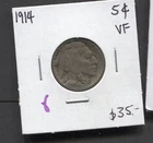 1914- Buffalo Head- 5 Cents- VF