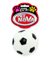 Hunde Ball FußBall Rund M Ca. 7Cm Quietschendes Spielzeug Hund Schwarz-Weiß