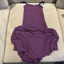 NWT - Gap - Blue & Red Striped Spaghetti Strap Summer Dress - Size Medium Tall