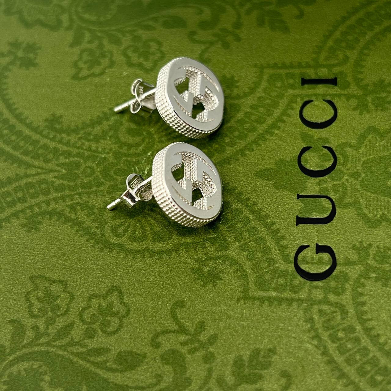 Authentic GUCCI sterling silver G interlocking st… - image 6