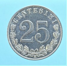 VITTORIO EMANUELE III 25 CENTESIMI 1902 AQUILA SABAUDA MONETE COLLEZIONE NICHEL