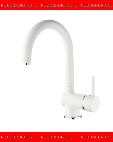Niederdruck Einhandmischer KüChe Wasserhahn SpüLe KüChenarmatur Matt Weiß-image