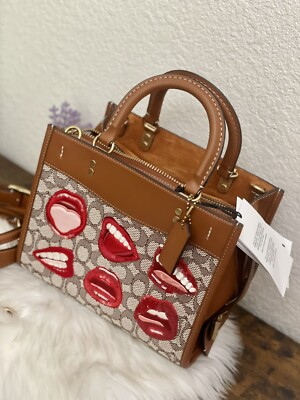 激レア☆セット☆プラチナcolorway☆ビーズをこぼすハンカマンカとトムサム NWT Coach X Tom Wesselmann Rogue 25 Signature Textile Jacquard