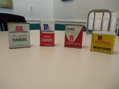 Vintage four Spices Ann Page, Franks, and two McCormicks Tins