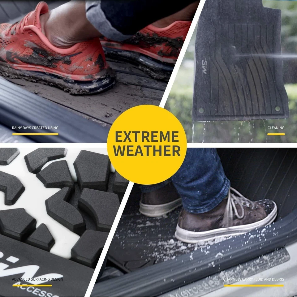 3W Floor Mats 2 Row Liners Set Black for 2011-2017 BMW X3 / 2015-2018 BMW X4 — 第 4/4 张图片