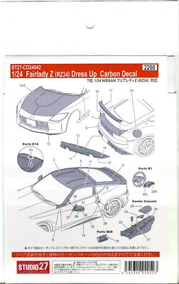 Studio 27 1/24 Nissan Fairlady Z RZ34 Dress Up Carbon Decal for