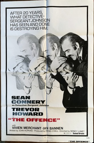 The Offense Original US One Sheet Poster 1973 Sean Connery