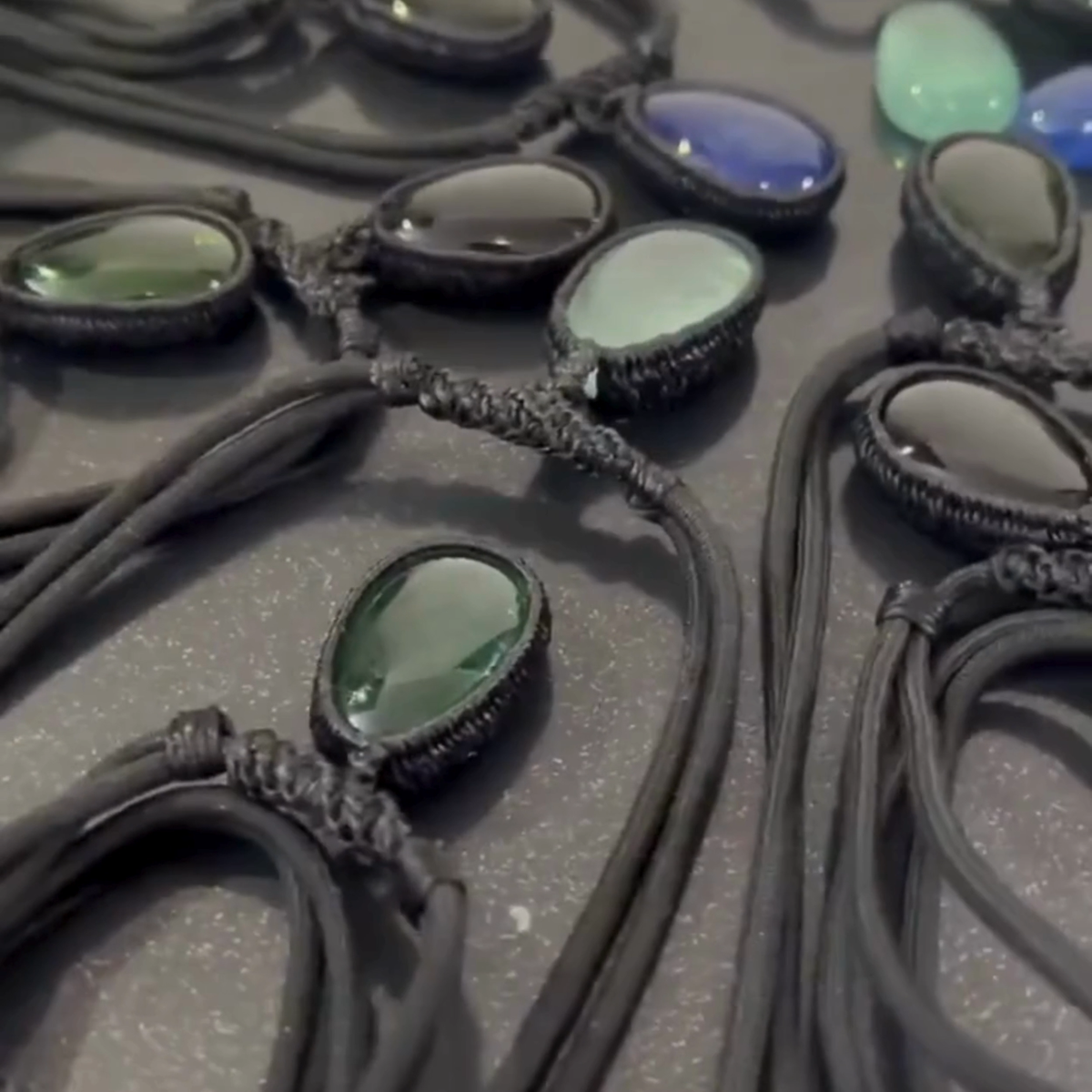 Green Lek lai Nampee Pendant Magic Power Gemstone Leklai Thai