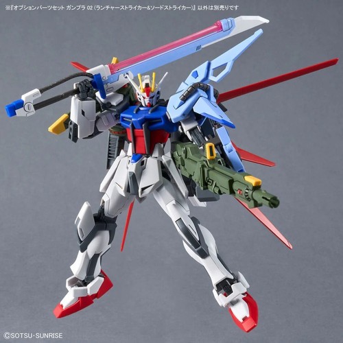 Bandai Gundam OPTION PARTS SET GUNPLA 02 LAUNCHER STRIKER & SWORD STRIKER 1/144 - Foto 9 di 16