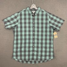 Urban Pipeline Shirt Mens 3XL Tall Blue Gray Check Button Up Casual Dad