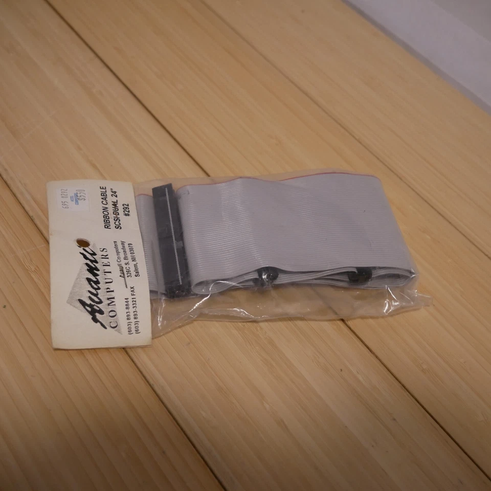 Vintage NOS 2 Device - 50-pin - Internal Gray PVC SCSI Cable (24 inches) - Image 4 of 4