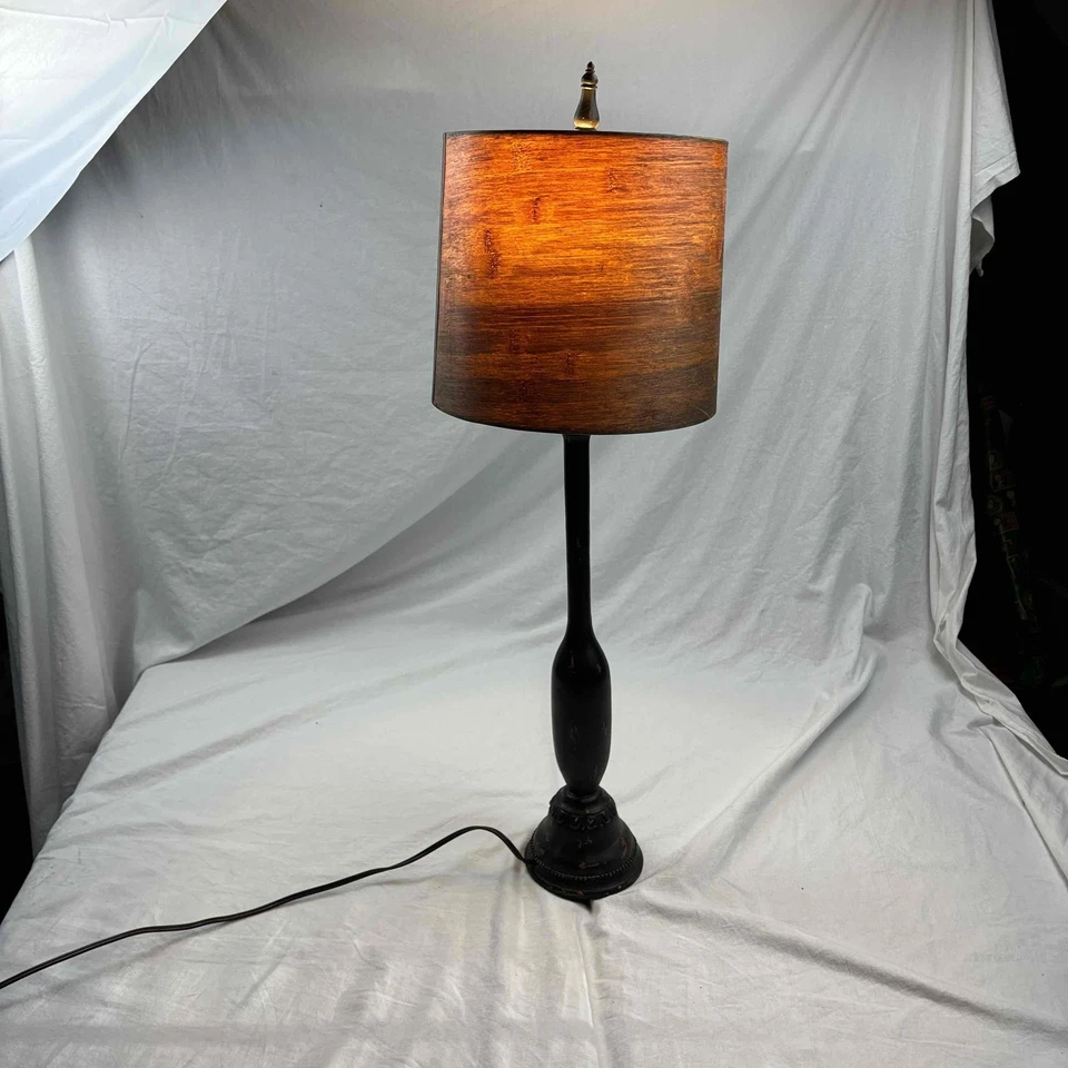 Lámpara Sterling Industries Pantalla Tela Negra Cilíndrica 93-9101TL Foto 3 de 4