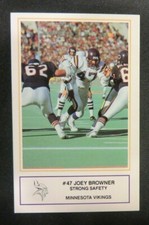 1986 MCPOA Card, Minnesota Vikings - JOEY BROWNER