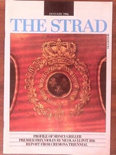 THE STRAD MAGAZINE JAN 1986 PROFILE OF SIDNEY GRILLER LUPOT VIOLIN 1816 W153