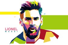 Lionel Messi Vector Graphic Art Wall Indoor Room Outdoor Poster - POSTER...