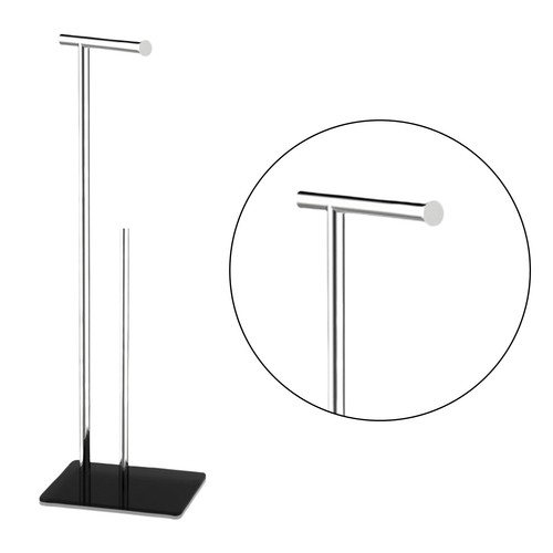 LARGE HEAVY DUTY TOILET ROLL HOLDER FREE STANDING STORAGE CHROME STAINLESS STEEL - Picture 27 of 27