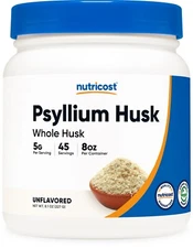 Nutricost Psyllium Whole Husk Powder (8 oz) - Gluten Free, Non-GMO, High Quality