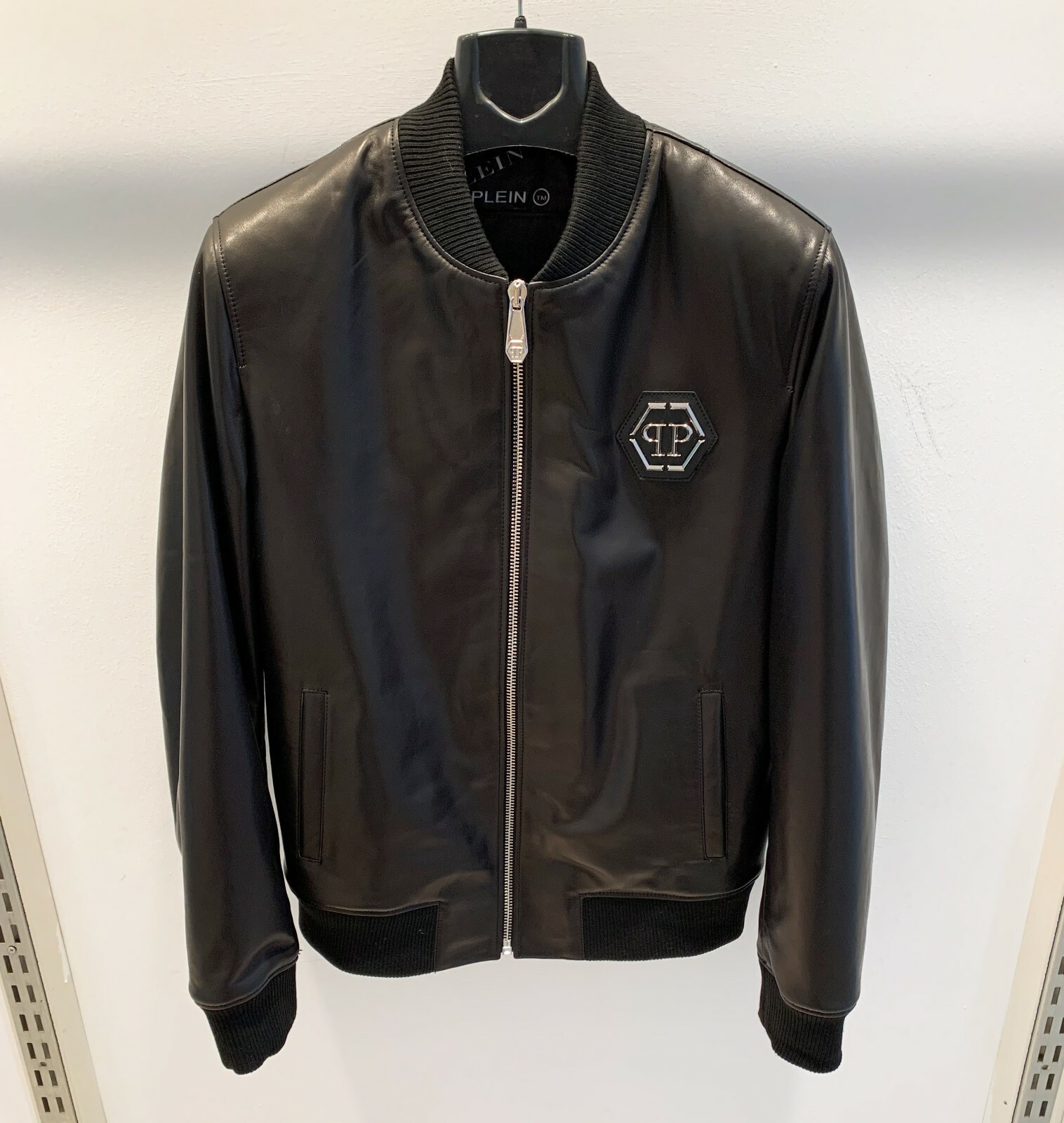 Black Lambskin Genuine Leather 