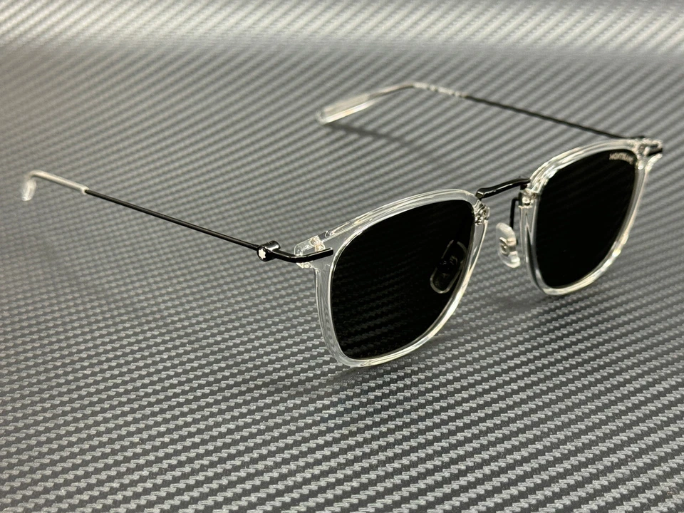 Gafas de sol Mont Blanc MB0295S 004 gris cristal 49 mm para hombre Foto 3 de 4