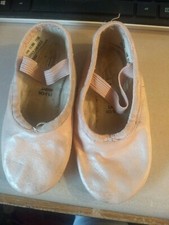 Revolution Girl  s Ballet Pink Leather Dance Shoes Slippers Used Will fit Sz 10