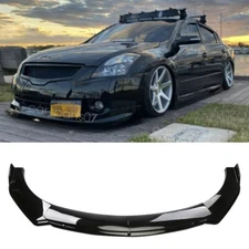 For 2007-2020 Nissan Altima Black Car Front Bumper Lip Body Kit Splitter Spoiler