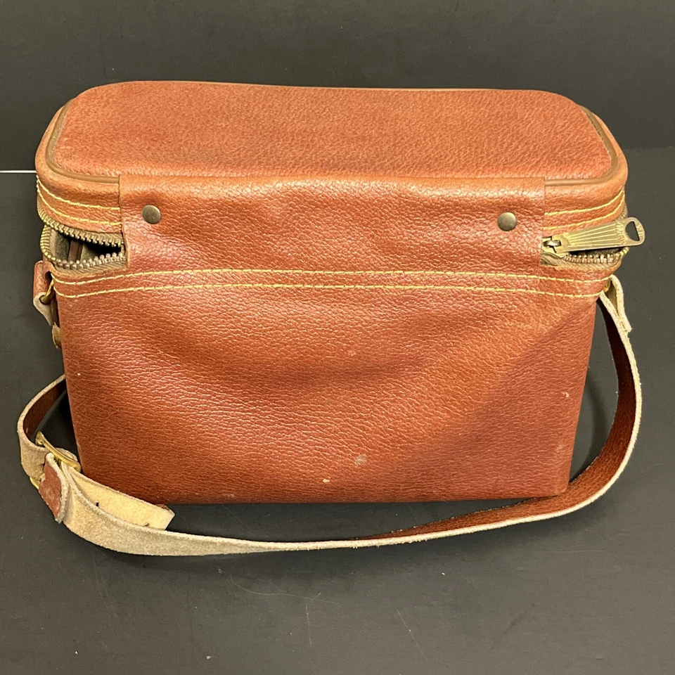 Bolso de cuero vintage para cámara, Enger-Kress Pocketbook Co, West Bend, Wisconsin Foto 3 de 4