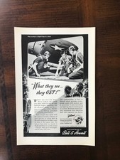 1942 vintage original print Ad Bell  Howell Filmo Camera Supporting War Effort