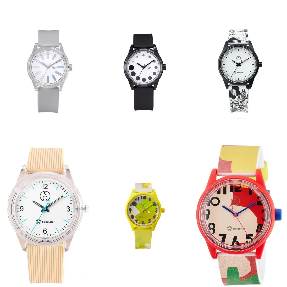 Japan Citizen Q&Q SmileSolar Analog Solar Watch Water Resistant