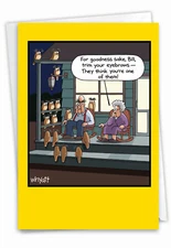 1 Funny Birthday Greeting Card  - Bday Owl Gathering - Envelope Included,US-Made