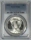 1922 Peace Silver $1 Dollar Coin PCGS MS 63
