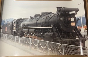 Canadian National Railway. #6015, photo size 20in x 29 3/4in. Jasper Railway.