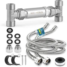 Replacement 304 Stainless Steel Sensor Valve Kit for Instant Hot Water Recircula