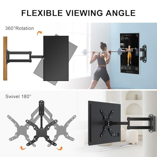 Full Motion TV Wall Mount, Swivel TV Bracket with Articulating Arm Tilt - Picture 7 of 7