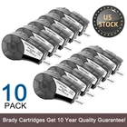 10PK For Brady BMP21-PLUS M21-500-595-WT Label Cartridge Black/White 1/2" x 21'