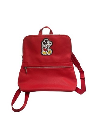 Disney Store Mickey Mouse Rot Mode Kunstleder Rucksack Tasche Handtasche Beuteltasche 